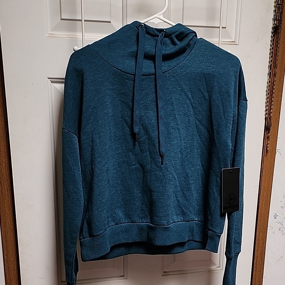 90 Degree Blue Hoodie with Drawstring NWT